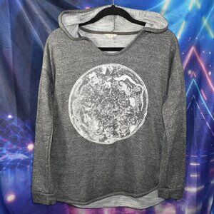 Aeropostale Celestial Astrology Star Chart Hooded Sweatshirt Pull Over Hoodie L